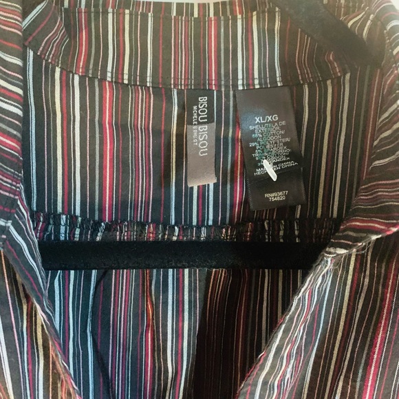 Bisou Bisou striped tie front dress #920 - Picture 3 of 5